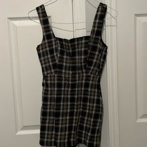 Plaid skort romper